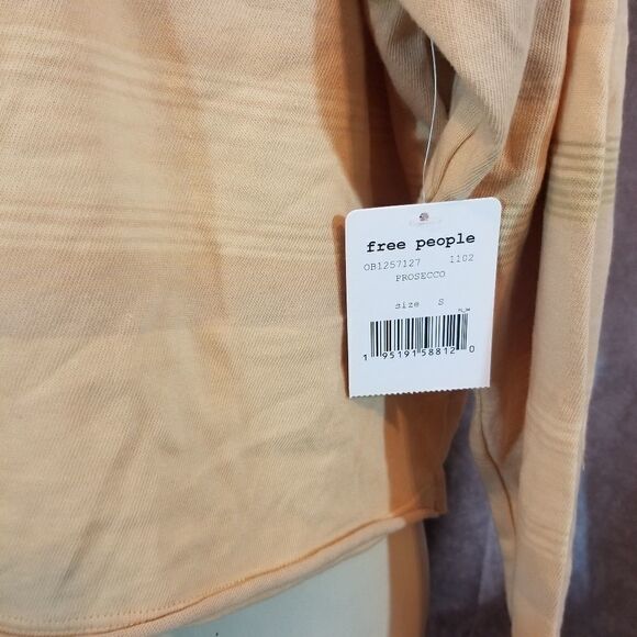 Free People Prosecco‎ Baja Stripe Long Sleeve Crewneck Tee Size Small - Picture 7 of 8